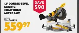 Home Hardware 12 DOUBLE-BEVEL SLIDING COMPOUND MITRE SAW offer