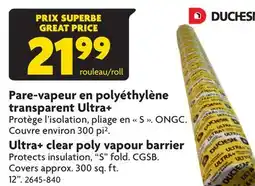 Home Hardware Ultra+ clear poly vapour barrier offer