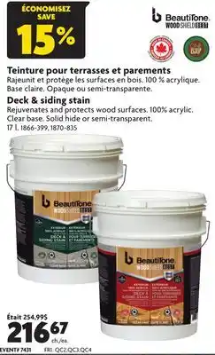 Home Hardware Deck & siding stain offer