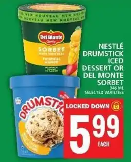 Food Basics NESTLÉ DRUMSTICK ICED DESSERT OR DEL MONTE SORBET offer
