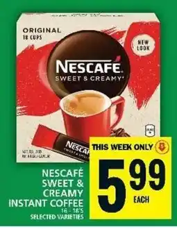 Food Basics NESCAFÉ SWEET & CREAMY INSTANT COFFEE offer