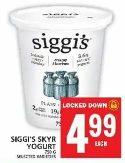Food Basics SIGGI'S SKYR YOGURT offer