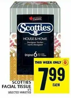 Food Basics SCOTTIES FACIAL TISSUE offer