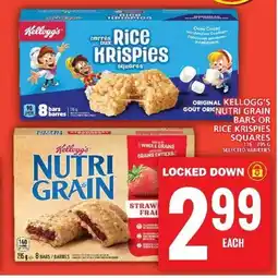 Food Basics KELLOGG'S NUTRI GAIN BARS OR RICE KRISPIES SQUARES offer