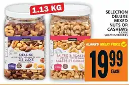 Food Basics SELECTION DELUXE MIXED NUTS OR CASHEWS offer