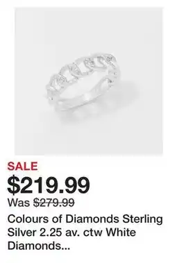 TSC Stores Colours of Diamonds Sterling Silver 2.25 av. ctw White Diamonds Band Ring offer