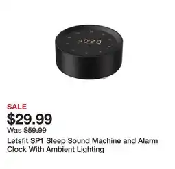 Letsfit SP1 Sleep Sound Machine and Alarm Clock With Ambient Lighting