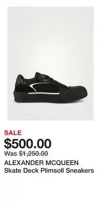 Holt Renfrew ALEXANDER MCQUEEN Skate Deck Plimsoll Sneakers offer