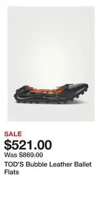 Holt Renfrew TOD'S Bubble Leather Ballet Flats offer