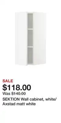 IKEA SEKTION Wall cabinet, white/Axstad matt white offer