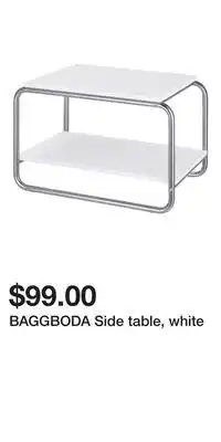 IKEA BAGGBODA Side table, white offer