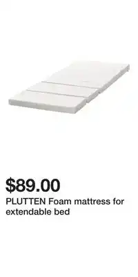 IKEA PLUTTEN Foam mattress for extendable bed offer