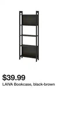 IKEA LAIVA Bookcase, black-brown offer