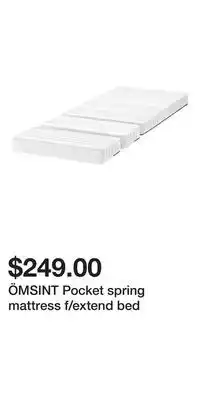 IKEA ÖMSINT Pocket spring mattress f/extend bed offer