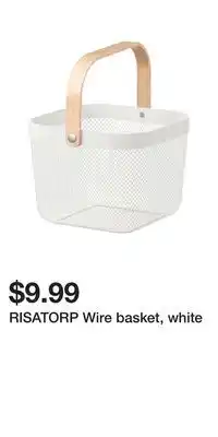 IKEA RISATORP Wire basket, white offer