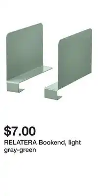 IKEA RELATERA Bookend, light gray-green offer