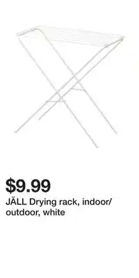 IKEA JÄLL Drying rack, indoor/outdoor, white offer