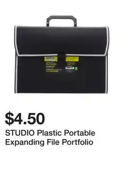 Dollarama STUDIO Plastic Portable Expanding File Portfolio offer