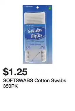 Dollarama SOFTSWABS Cotton Swabs 350PK offer