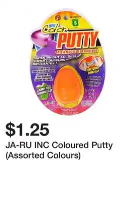 Dollarama JA-RU INC Coloured Putty (Assorted Colours) offer