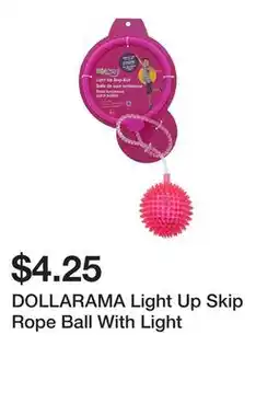 Dollarama DOLLARAMA Light Up Skip Rope Ball With Light offer