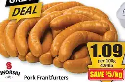 Starsky Pork Frankfurters offer