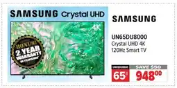 2001 Audio Video Samsung 65 Crystal UHD 4K 120Hz Smart TV offer