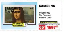 2001 Audio Video SAMSUNG The Frame Art Mode 4K QLED offer