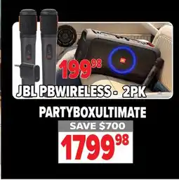 2001 Audio Video JBL PBWIRELESS - 2PK offer