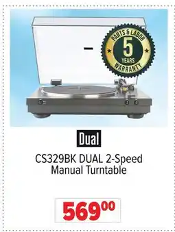 2001 Audio Video DUAL 2-Speed Manual Turntable offer