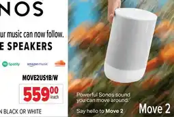2001 Audio Video SONOS PORTABLE SPEAKER VOICE WHITE offer