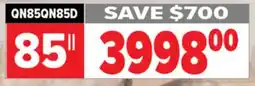 2001 Audio Video SAMSUNG 85 QLED 4K NEO HDR 24X PANEL offer