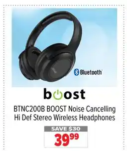 2001 Audio Video BOOST Noise Cancelling Hi Def Stereo Wireless Headphones offer