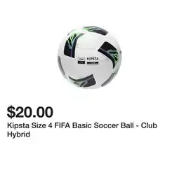 Decathlon Kipsta Size 4 FIFA Basic Soccer Ball - Club Hybrid offer