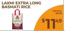 Food World Supermarket LAXMI EXTRA LONG BASMATI RICE offer