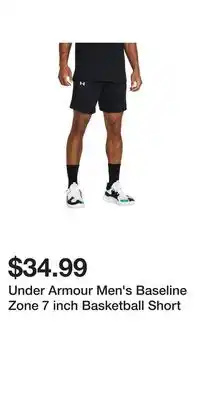 Sport Chek Under Armour Men's Baseline Zone 7 inch Basketball Short offer