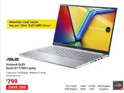 Visions Electronics Asus Vivobook OLED Ryzen R7-7730U Laptop offer