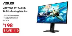 Visions Electronics Asus VG278QR 27 Full HD 165Hz Gaming Monitor offer