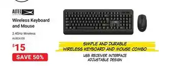 Visions Electronics WIRELESS KEYBOARD AND MOUSE COMBO offer