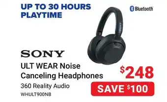 Visions Electronics Sony ULT WEAR Noise Canceling Headphones offer