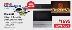 Visions Electronics Samsung 6.3 cu. ft. Bespoke Smart Slide-In Range offer