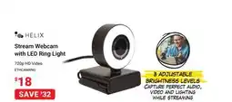 Visions Electronics Stream Webcam with LED Ring Light offer