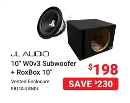 Visions Electronics Jl Audio 10 W0v3 Subwoofer + RoxBox 10 offer