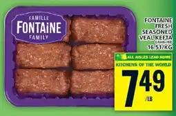 Food Basics FONTAINE FRESH SEASONED VEAL KEFTA offer