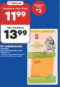 Real Canadian Superstore PC CHEESE SLICES offer