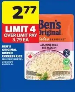 Real Canadian Superstore BEN'S ORIGINAL BISTRO EXPRESS RICE offer