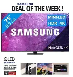 Centre Hi-Fi SAMSUNG SMART TELEVISION NEO QLED 4K QN90 75 offer