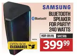 Centre Hi-Fi SAMSUNG BLUETOOTH SPEAKER FOR PARTY! 240 WATTS offer