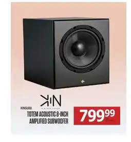 Centre Hi-Fi KINSUB8 TOTEM ACOUSTIC 8-INCH AMPLIFIED SUBWOOFER offer