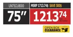 Centre Hi-Fi Samsung Smart 4K TV CU8000 Series offer